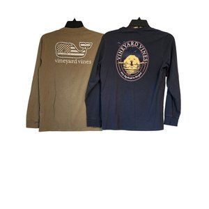 Vineyard Vines - Boys Large LS T-Shirt Set - Blue & Green